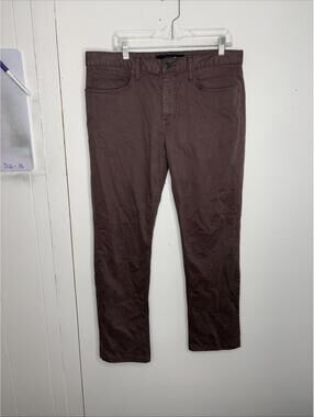 Joes Jeans Mens 36 Brixton Slim Fit Straight Leg Red Brown Chino Stretch